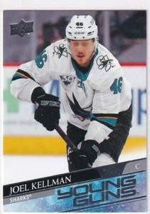 20-21 UPPER DECK YOUNG GUNS - JOEL KELLMAN RC - #498 SAN JOSE SHARKS