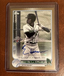 2022 Topps Pro Debut Elly De La Cruz Gold Refractor Chrome Auto Card 10/50!