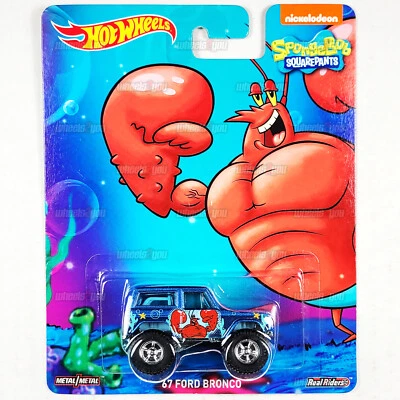 2015 Hot Wheels 67 FORD BRONCO SpongeBob SquarePants - HW Pop Culture 1:64 CFP72 - Image 1 of 2