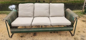 Vintage 1930s Steel Patio Glider / Slider. Great condition! Springs are GREAT! - Picture 1 of 15
