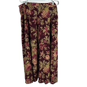 Koret Womens Serendipity Wine Floral Skirt Size 18 Polyester - Picture 1 of 8