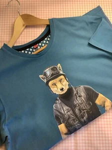 Men’s T-shirt - Joe Browns Blue/Green Legendary Riders Crew Neck T-shirt (XL) - Picture 1 of 19