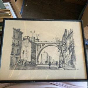 Madrid 1965 Lopez-Soldado. 10x13,5 El Viaducto, Souvenir Touristische Kunst - Bild 1 von 4