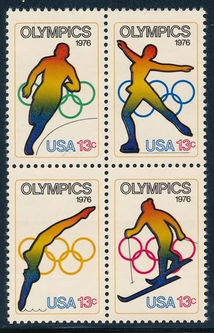 USA - Montreal & Innsbruck Olympic Games MNH Stamps Set (1976) Cover