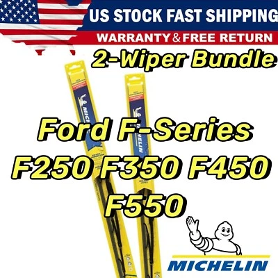 For 1988-1996 Ford F250 F350 F450 F550 F-Series Super Duty Wiper Blades 2pk - Image 1 of 4