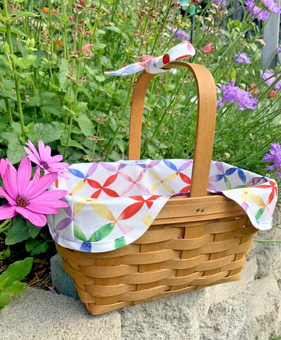 Custom Ribbons LINER for Longaberger Spring OR 2014 Easter Basket Cover