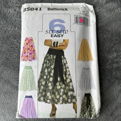 Butterick Pattern 5041 Sz 16-22 Misses Skirt Sash Gathered or Circular Maxi Y2K - Image 1 of 4