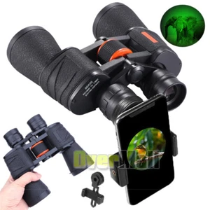 20x50 Binoculars Day/Night Vision Military Zoom Powerful Hunting Camping+Holder - Picture 1 of 23