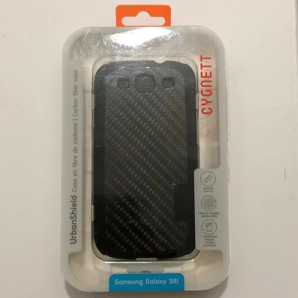 NEW CYGNETT URBANSHIELD SAMSUNG GALAXY S3 SIII CARBON FIBRE ECO FRIENDLY CASE  Foto 1 de 2