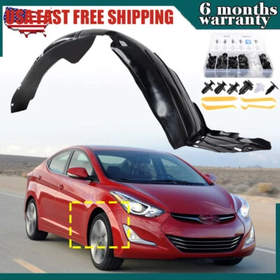 New Front Right Fender Liner Plastic HY1249126 Fits 2011-2013 Hyundai Elantra Foto 1 de 4