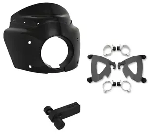 Kit de montaje negro carenado Memphis Shades Road Warrior Harley Dyna Wide Glide 06-17 - Imagen 1 de 4