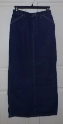 Jean vaquero largo vintage = falda Liz Claiborne Liz Wear lápiz talla 4 Foto 1 de 4