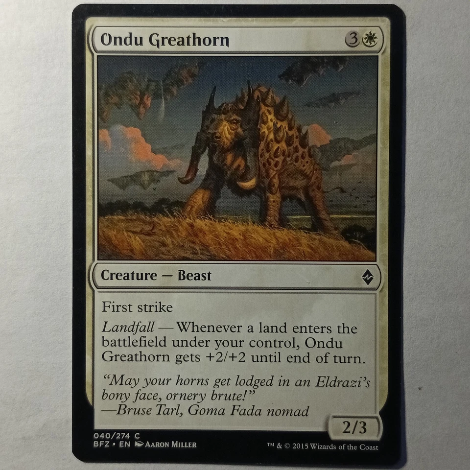 Ondu Greathorn Battle for Zendikar Regular - Image 1 of 1