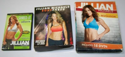 Jillian Michaels Body Revolution 15 DVDs & Body Shred 12 DVDs complete sets plus - Image 1 of 4