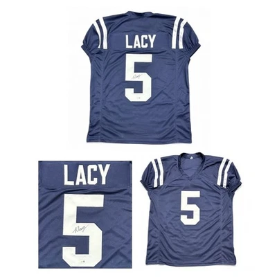KEWAN LACY SIGNED CUSTOM BLUE JERSEY JSA - Image 1 of 4