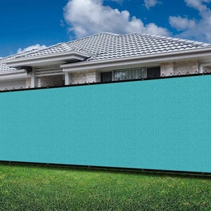 9 Fuß hoch Türkis Sichtschutz Zaun Sichtschutz Netz Netz Abdeckung für Garten Außen Hof - Bild 1 von 10