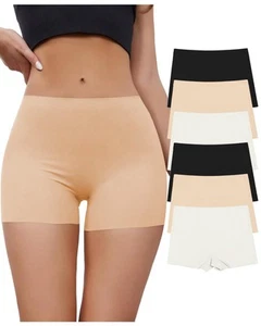 Seamless Boyshorts Panties for Women No Show Boxer Shorts Briefs Panties Soft... - Picture 1 of 6