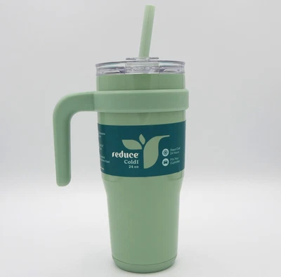 Reduce Cold1 2.0 24 oz Stainless Steel Travel Mug w/ Straw Match Green 24Hr Cold - Image 1 of 4
