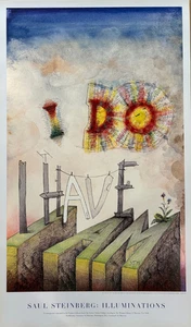 I Do, I Have, I Am by Saul Steinberg Rare 2006 Exhibition Poster Art Print 20x34 - Picture 1 of 10