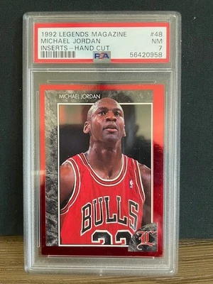 1992 Legends журнал MICHAEL JORDAN вставки ручной вырез #48 PSA 7 почти как новый - Изображение 1 из 2