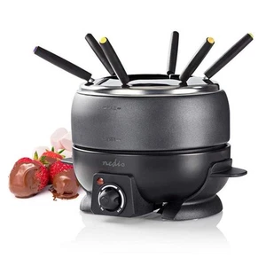 2.3L Electric Fondue Set Pot 6 Forks Dipping Melting Cheese Chocolate Party Gift - Picture 1 of 7