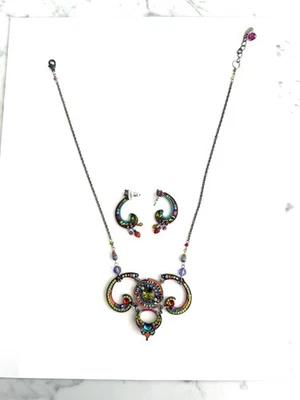 Светлячок ювелирных изделий кристалл мозаика кристалл ожерелье и серьги - Изображение 1 из 3