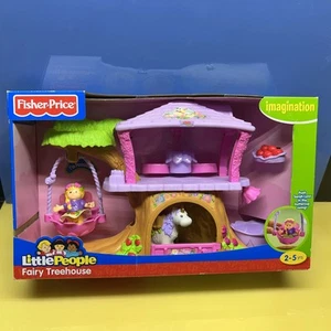 NEU LITTLE PEOPLE FEE BAUMHAUS SARAH LYNNE BUTTERCUP SCHAUKEL EINHORN HAUS 2008 - Bild 1 von 8