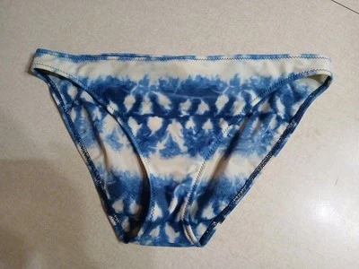 Parte inferior de natación Ralph Lauren talla grande azul blanco tie-dye cobertura completa Foto 1 de 3