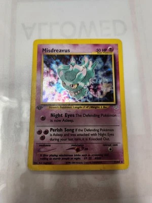 READ 1st Edition Misdreavus 11/64 Neo Revelation Holo Pokemon Card MP - Image 1 of 4