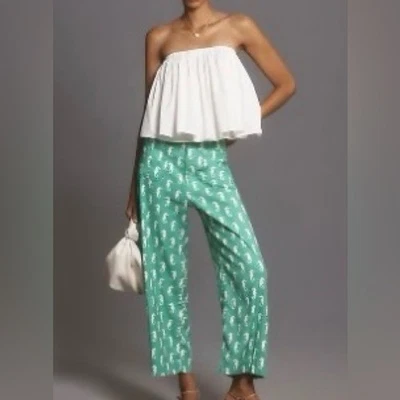 Pantalones cortos de pierna ancha Anthropologie The Collette de Maeve: edición de lino - nuevos con etiquetas Foto 1 de 4