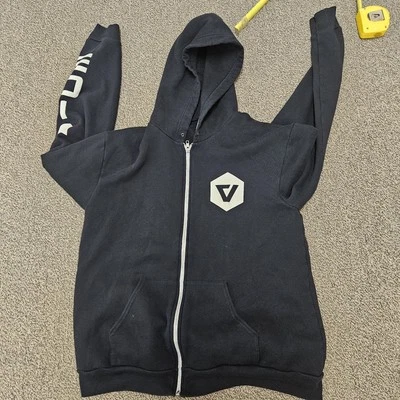 Sudadera con Capucha American Apparel Para Hombre Extra Grande XL Negra Colección EE. UU. Flexible Vellón Cremallera  Foto 1 de 4