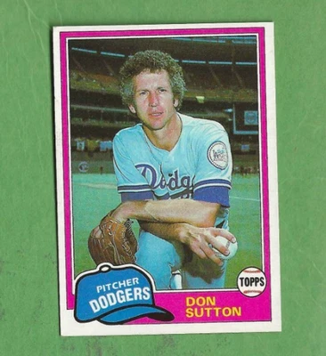 1981 TOPPS BASEBALL #605 DON SUTTON DODGERS NM B - Image 1 of 2