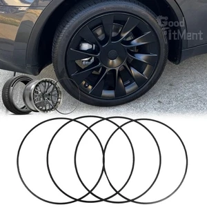 4PCS 18/19/20 Inch Car Wheel Hub Rim Protector Trim Tire Ring Guard Hubcap Decor - Picture 1 of 24