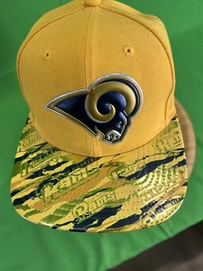Los Angeles Rams Hat Cap New Era 9fifty SnapBack One Size Fits All Yellow - Picture 1 of 9