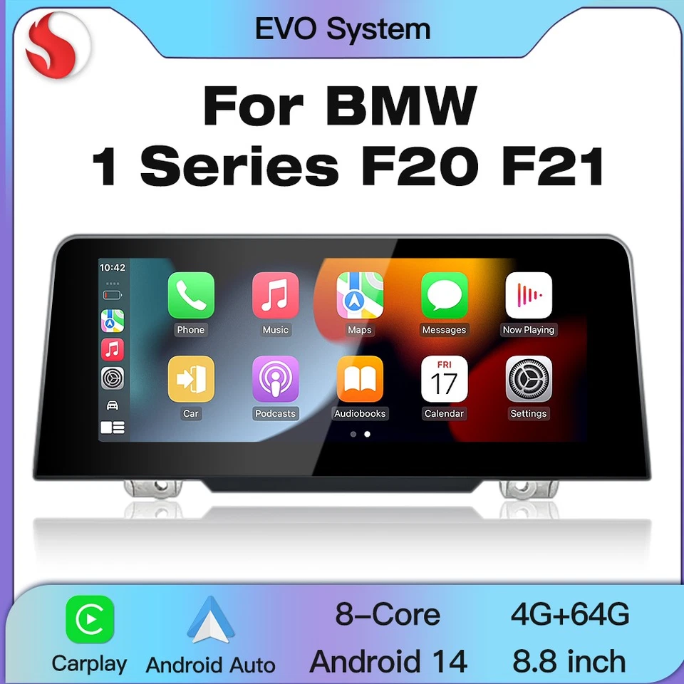 CNSTWEI 64GB Display Android Apple Carplay Autoradio Snapdragon Für BMW 1er F20 F21 EVO