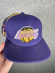 Los Angeles Lakers Hat Cap Purple Gold Embroidered 7 5/8 Fitted Mitchell Ness - Picture 1 of 13