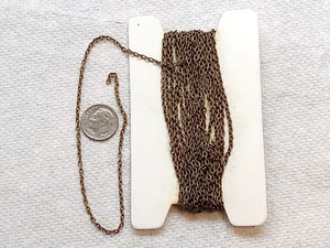 5 FOOT ANTIQUE BRONZE 3X2mm PLATED CRAFT BEADING CHAIN OVAL FLAT 12 LINK PER IN. - Picture 1 of 4