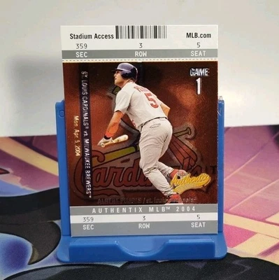 Fleer Authentix 2004 Albert Pujols #1 Cardenales de San Luis Foto 1 de 3