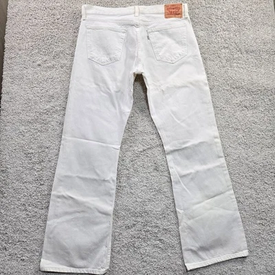 Jeans masculino Levi’s 527 36x32 branco corte bota baixa vintage Y2K jeans RARO - Imagem 1 de 4