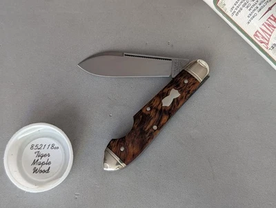 GEC Great Eastern Cutlery #85 Northfield Bullet End Jack 852118EO Tiger Maple  Foto 1 de 4