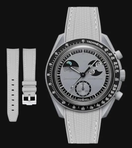 Omega x Swatch MoonSwatch Mission to Earthphase Light Grey Watch Straps - Picture 1 of 11