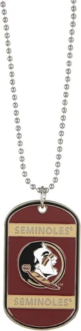 Florida State Tag Necklace by COLLEGIATE Silver tone/garnet red Cover