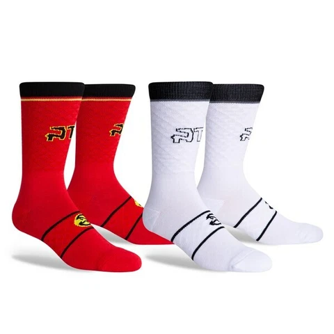 Atlanta Hawks NBA Mens Large Socks Fits Size 6-12 PKWY Home Away Jersey 2 Pack Cover