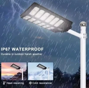 Lampada Faro LED Pannello Solare  1600 2000 2400 Watt C/Telecomando Crepuscolare - Afbeelding 1 van 7