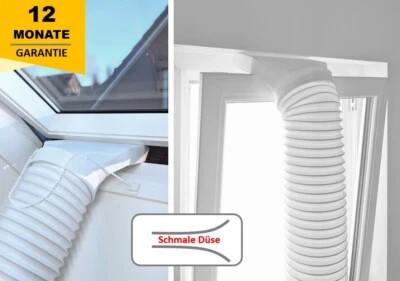 DOMUS-TECHNIK Klima-Adapter Abluft mobile Klimaanlage Dachfenster/Kippfenster (z.B. für VELUX)