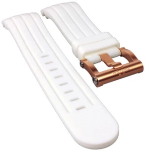 TW STEEL XL Uhrenarmband | Silikon weiß 24mm Dornschließe TW-135 - Bild 1 von 2