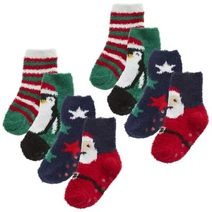 8 Pack Warm Christmas Non Slip Socks for Kids | Thick Winter Slipper Socks - Picture 1 of 3