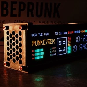 Cyberpunk Creative Decoration Clock Electronic Pseudo-fluorescence Tube Clock  - Picture 1 of 6