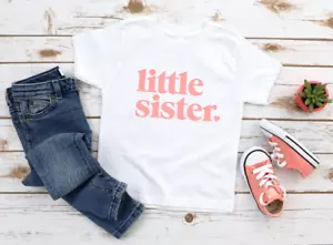 Little Sister Heart Toddler Shirt - Big Sister Kid's Clothing - Picture 1 of 5
