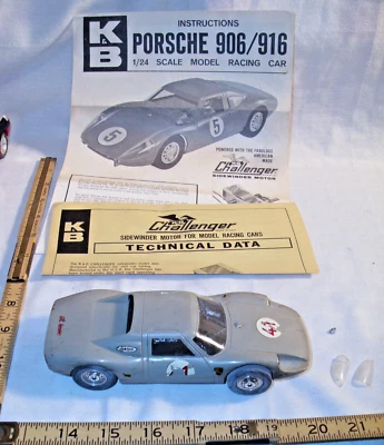 AURORA K&B PORSCHE 906/916 SLOT CAR 1:24 EN GRIS MONTADO Foto 1 de 4